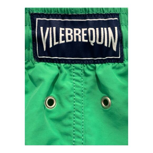 Vilebrequin Swim Shorts Mens XXL Green Trunks Mesh Lining Pockets Beach Summer - Picture 3 of 9